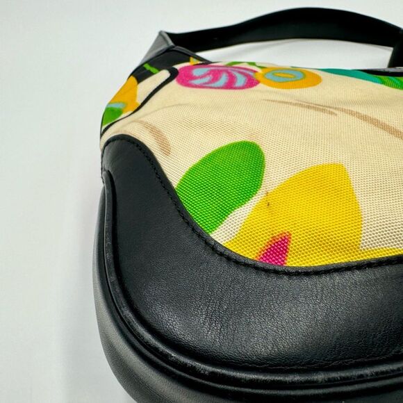 Auth Tom Ford for Gucci Small Floral Nylon Print Black Leather Trim Jackie Bag - Picture 11 of 16